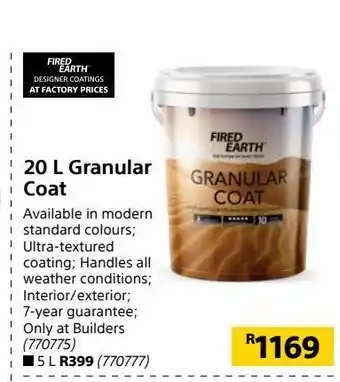 Builders Warehouse 20 l granular coat offer