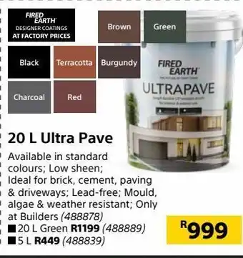 Builders Warehouse 20 l ultra pave offer