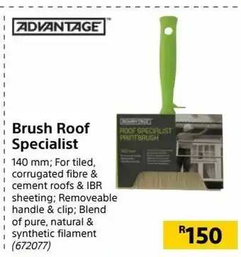 Builders Warehouse Brush roof specialist offer