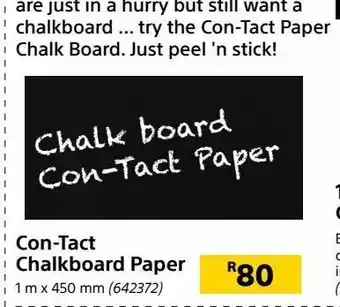 Builders Warehouse Con-tact chalkboard paper offer
