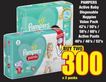 Boxer Pampers Active Baby Disposable Nappies offer