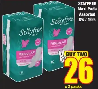 Boxer Stayfree Maxi Pads Assorted offer