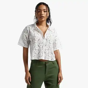 Women's white co-ord lace boxy blouse