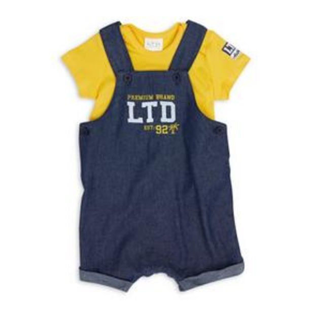 Baby boy denim dungaree set offer at Truworths
