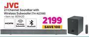 Game Jvc 2.1 channel soundbar with wireless subwoofer th-n239b offer