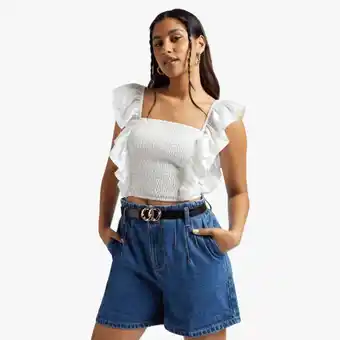The FIX Women's white smocked frill cami offer