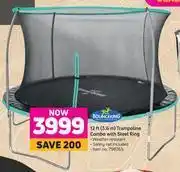 Game Bounceking 12ft (3.6m) trampoline combo with steel ring offer