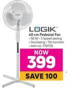 Game Logik 40cm pedestal fan offer