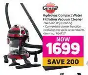 Game Genesis hydrovac compact water filtration vacuum cleaner offer