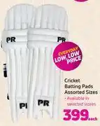 Game Poplar cricket batting pads assorted sizes-each offer
