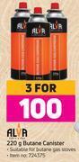 Game Alva 220g butane canister-for 3 offer