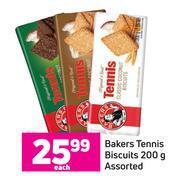 Game Bakers tennis biscuits assorted-200g each offer