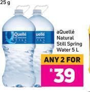 Game Aquelle natural still spring water-for 2 x 5l offer