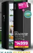 Game Hisense 670l side by side fridge wh670smib-wd offer