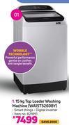Game Samsung 15kg top loader washing machine wa15t5260by offer