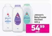 Game Johnson's baby powder assorted-400g each offer