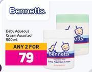 Game Bennetts baby aqueous cream assorted-for 2 x 500ml offer