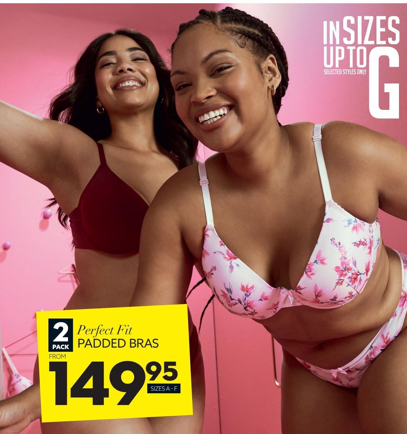 Padded bras perfect fit offer at Ackermans