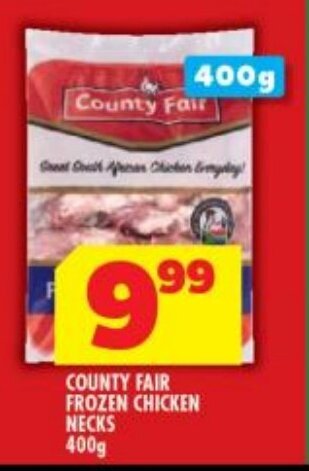 Usave County Fair Frozen Chicken Necks 400g offer
