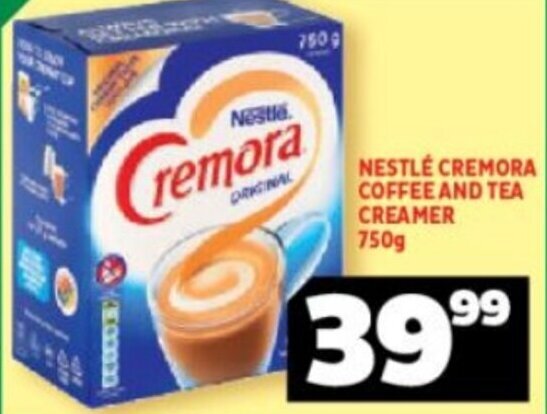 Nestle Cremora Coffee And Tea Creamer 750g offer at Usave