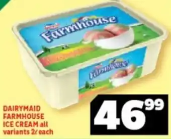 Usave Dairymaid Farhouse Ice Cream 2L offer