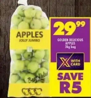 Shoprite Golden delicious apples offer