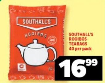 Usave Southall's Rooibos Teabags 40 per pack offer
