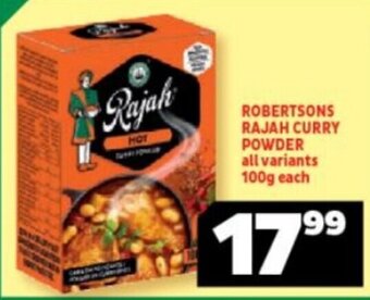 Usave Robertsons Rajah Curry Powder all variants 100g each offer