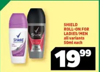 Usave Shield Roll-on For Ladies/Men 50ml each offer