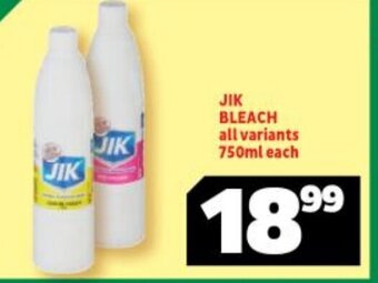 Usave JIK Bleach 750ml each offer