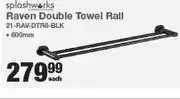 Mica Splashworks raven double towel rail 600mm 21-rav-dtr6-blk offer