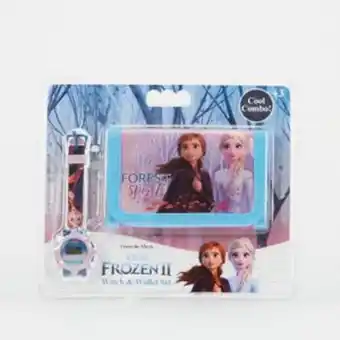 Character group girls frozen watch and wallet purple
