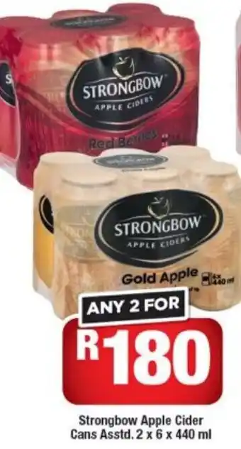 OK Liquor Strongbow Apple Cider Cans Asstd. 2x6x440ml offer