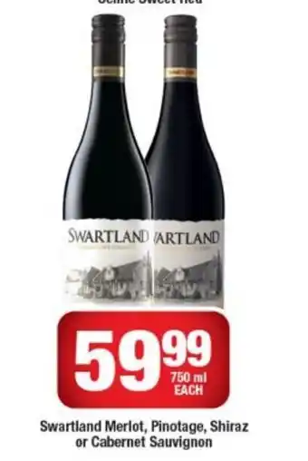 Swartland Merlot, Pinotage, Shiraz or Cabernet Sauvignon