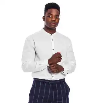 Markham Mandarin full placket shirt white offer