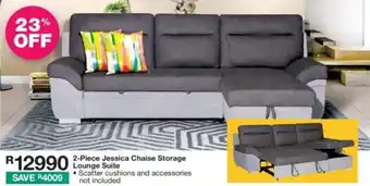 House & Home 2-Piece Jessica Chaise Storage Lounge Suite offer