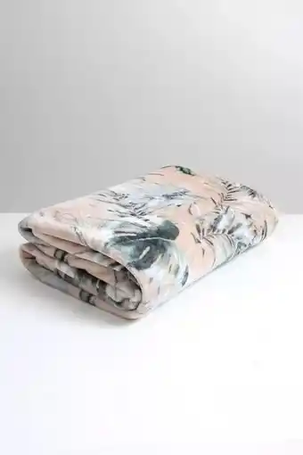 Sheet Street Palms printed flannel blanket 180x200cm offer
