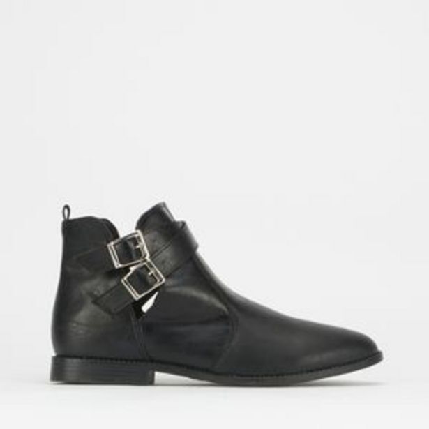 Bata ladies black double buckle ankle boot offer at Zando