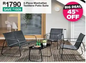 4-Piece Manhattan Textilene Patio Suite