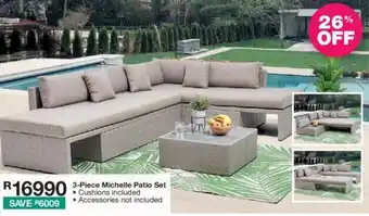 House & Home 3-Piece Michelle Patio Set offer