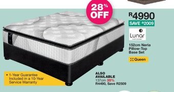 House & Home Lunar 152cm Neria Pillow-Top Base Set offer