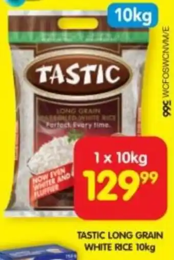 Shoprite Tastic Long Grain White Rice 10kg offer
