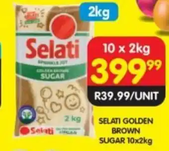 Shoprite Selati Golden Brown Sugar 10x2kg offer