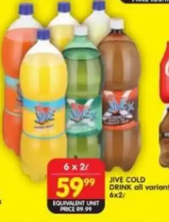 Shoprite Jive Cold Drink  6x2L offer