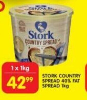 Shoprite Stork Country Spread 40% Fat Spread 1kg offer