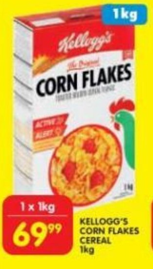 Shoprite Kellogg's Corn Flakes Cereal 1kg offer