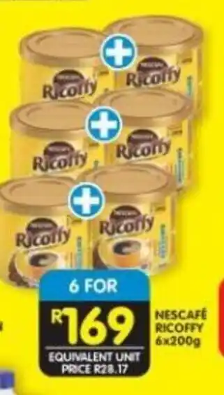 Shoprite Nescafe Ricoffy 6x200g offer
