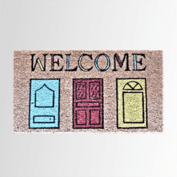 002 doors printed door mats offer at Metro Home Centre