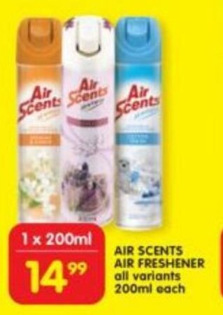 Shoprite Air Scents Air Freshener 200ml each offer