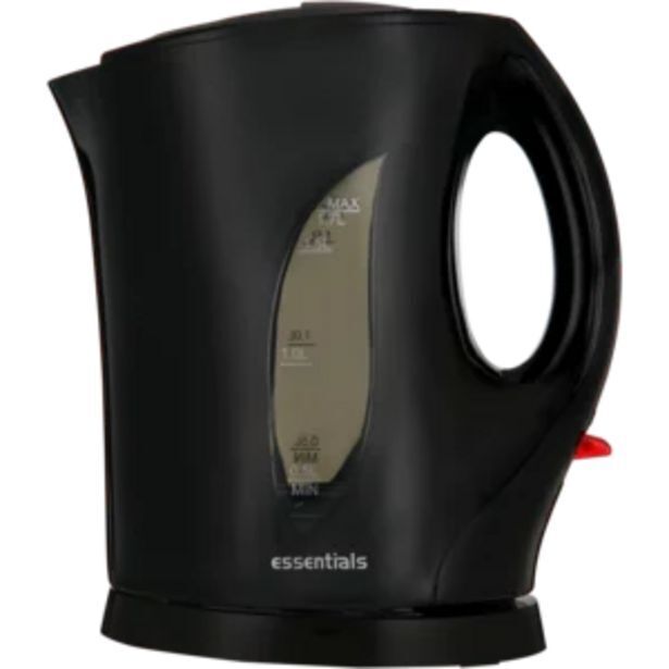 Essentials black cordless kettle 1.7l offer at Shoprite